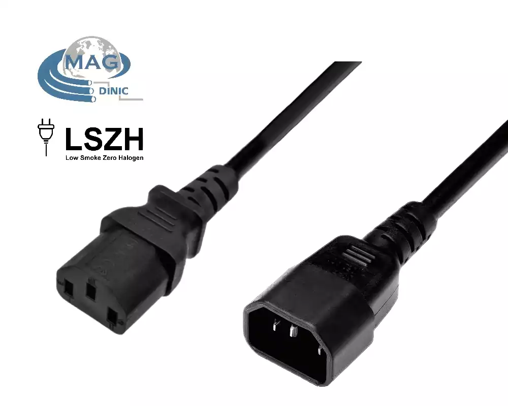 Kaltgeräteverlängerung c13 auf c14 halogenfrei